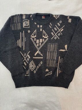 Vintage 90s geometric knit sweater